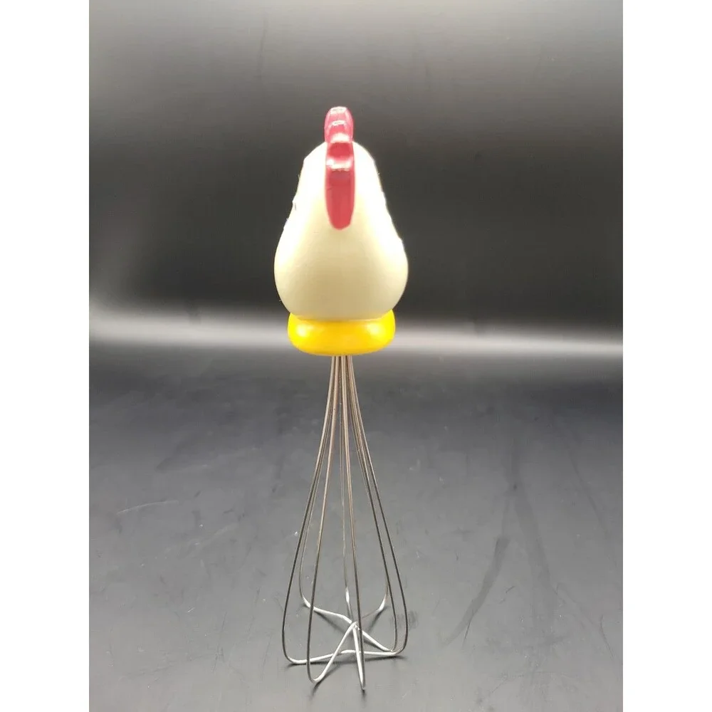 Vintage Rubber & Metal Chicken Whisk 6 1/2